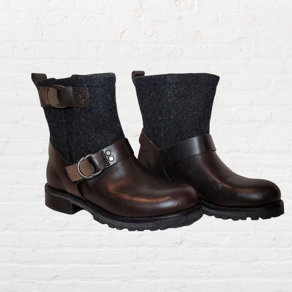 Woolrich Black and Brown Combat & Moto Boots